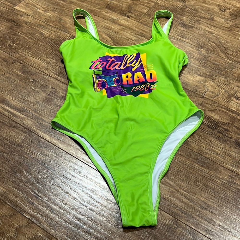 Neon Green Women's One Piece Swimsuit